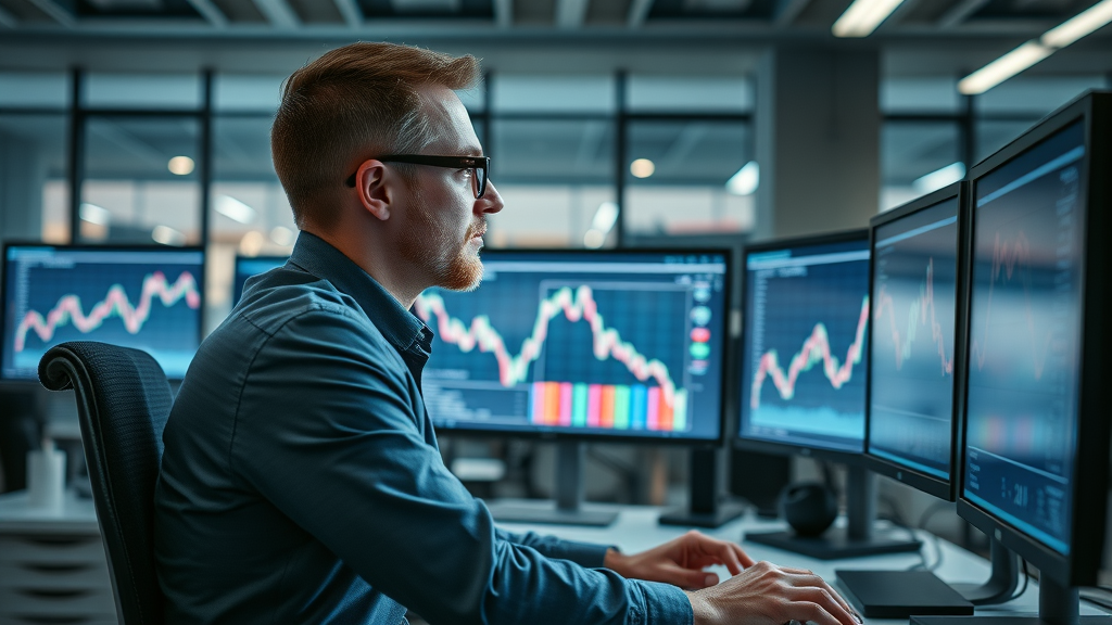 website traffic drop dramatic digital landscape reflective business owner observing declining analytics chart AI overview