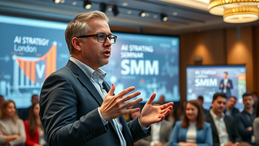 Digital marketing expert leading London SMBs on generative search optimisation (GSO) and AI strategy, seminar context